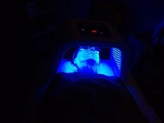 LED Light Therapy  I hight recommend it along with Microneedling  Stimulates collagen  Helps protect health skin Heals wounds