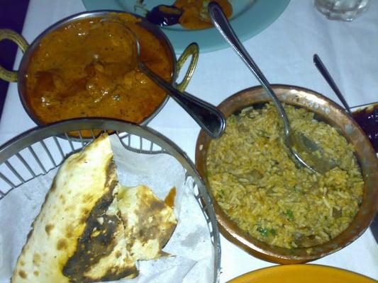 Chicken Marsala and Lamb Briyani