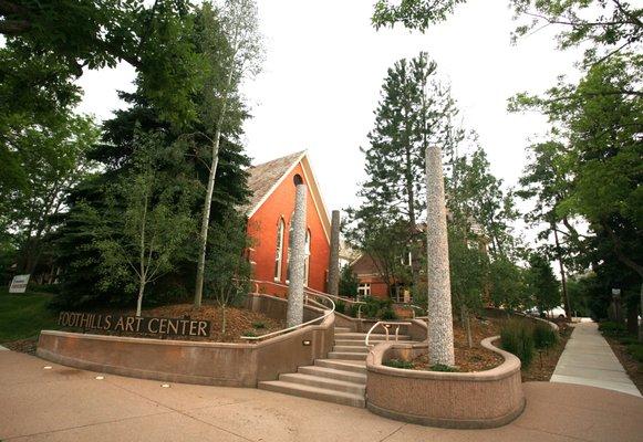 Foothills Art Center new entrance, sculpture garden and event terrace