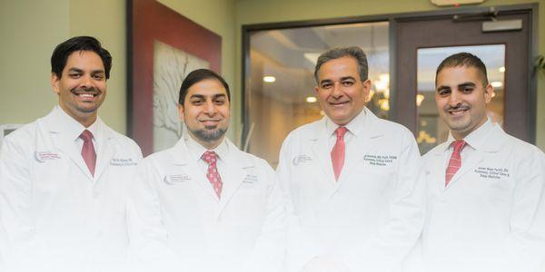 From left to right, Drs. Alikhan, Ahmed, Razzack, and Faruki.