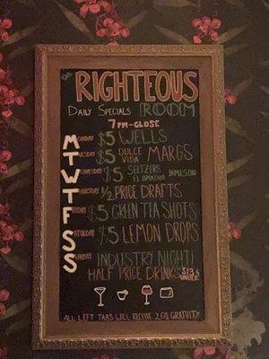 Drink specials