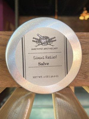 Sinus Relief Salve for allergies or cold symptoms!