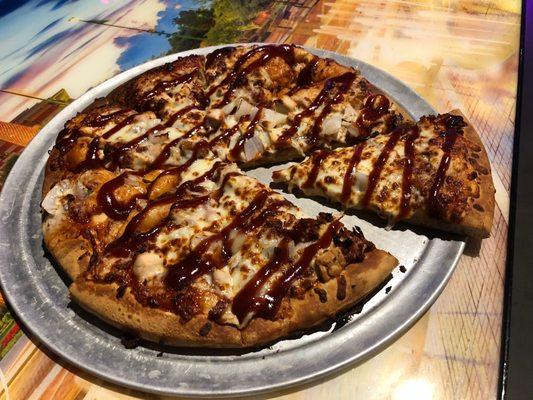 BBQ Chicken Pizza. Stacks Corner Bar and Grill @stacksburgersatl