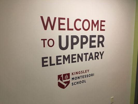 Wall graphics we printed and installed for the Kingsley Montessori School in Boston