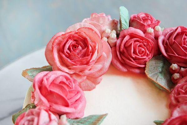 Buttercream Flower Cake!  From Blawesome Cakes.  Come by the Lake Zurich Farmers' Market to get yours.