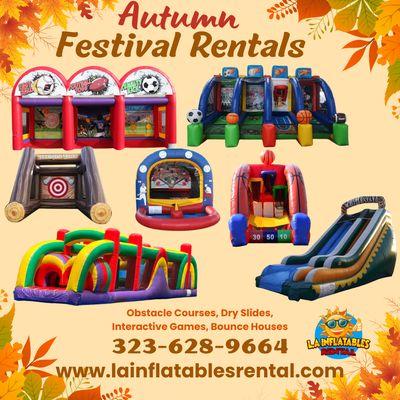 Fall Festivals Inflatable Rentals in L.A. Harvest Events, Church Event Rentals, Corporate Event, School Events Rentals. Bounce House Rentals