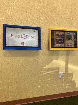 Games for kids (on wall in waiting room)