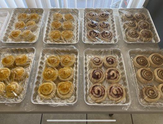 Proofing the rolls before they go into the oven!