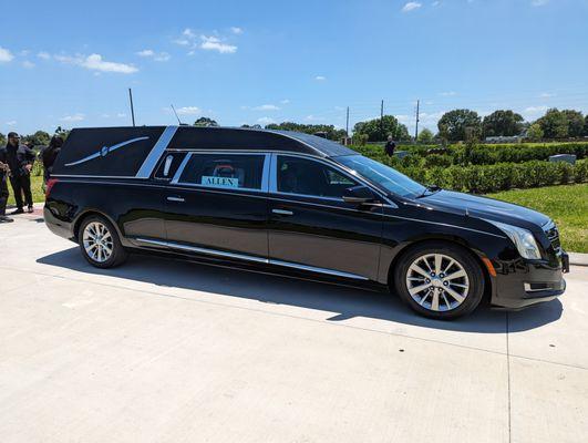 Allen Mortuary hearse.