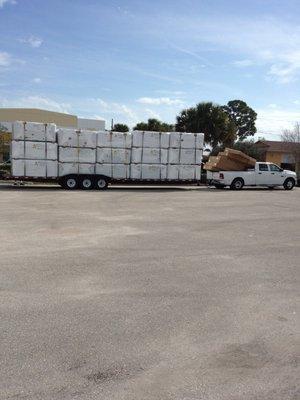 truckload of new spas!