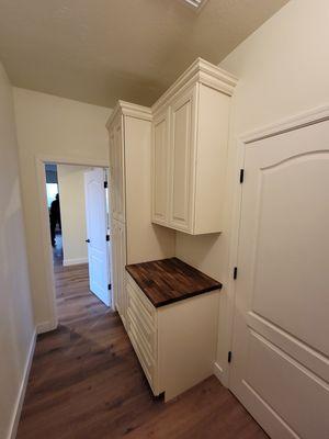 New Custom cabinets in a Londryroom