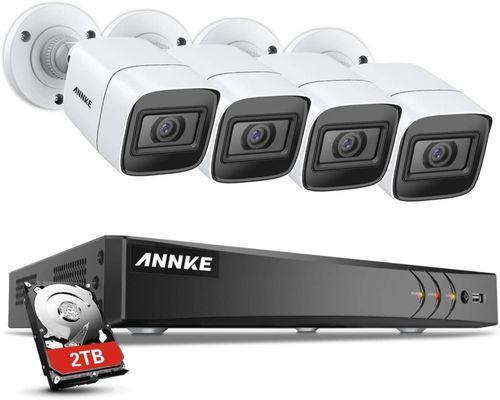 Annke 4k 8 channel DVR with 4 cameras only $499 wide angle 100 degree field of view 100 ft night vision crystal clear 4k system