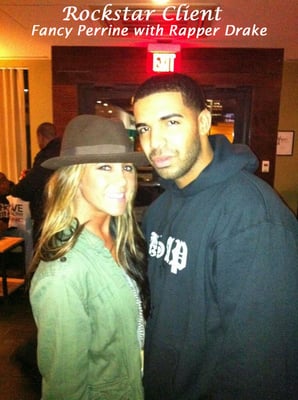 Client Fancy Perrine showing off her Rockstar Spray Tan with Rapper Drake