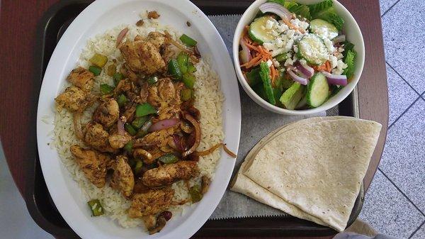 Chicken plate with Rice and salad