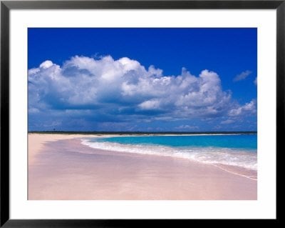 A pink sand beach in the Bahamas