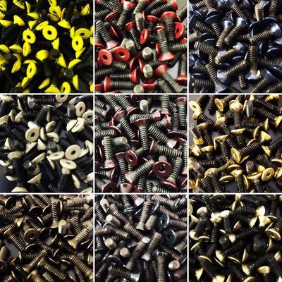 Powder coated screws