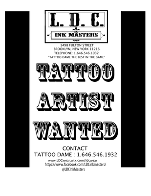 Were Looking For Tattoo Artist for our Television Show !