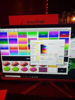 Programming a lighting touch panel for a night club