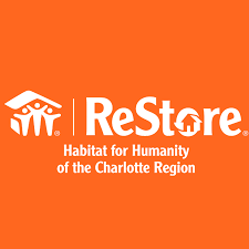 Habitat for Humanity of the Charlotte Region ReStores with locations in Pineville, Charlotte, Mooresville, Statesville, and Cornelius.