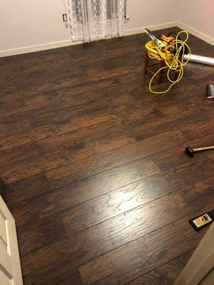 Installed flooring