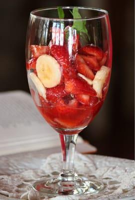 Citrus infused strawberries and bananas