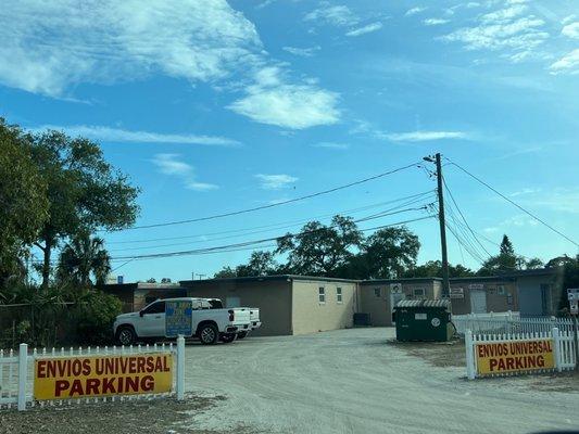 Back parking lot and back entrance on Franklin