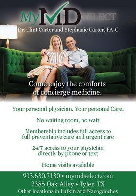 Concierge Medicine Family Doctor Tyler TX