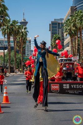 Stilt walker in the Las Vegas Days Parade