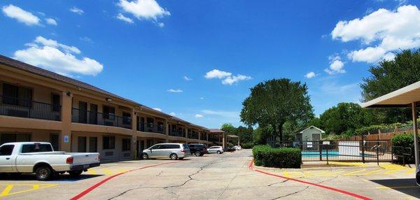 Exterior of Hotel - Parking and Outdoor Pool