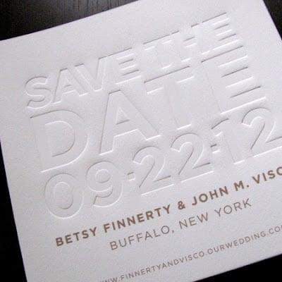 letterpress save the date