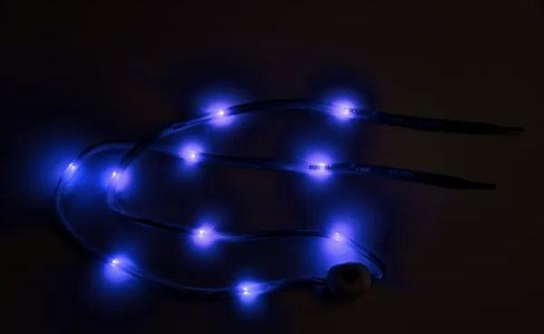 Neon Blue LED laces