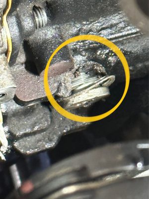 The missing chunk of my engine block.