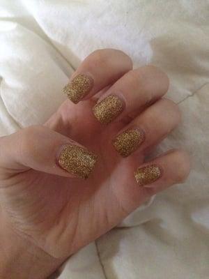 They are a little grown out, sorry for that. But from French tip to glitter nails. Only $20 for a fill. Unbeatable!