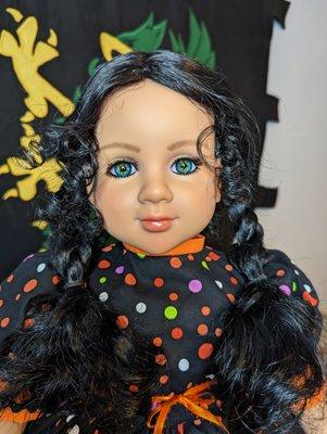 Completely refurbished OOAK 23" My Twinn doll fashioned after Wednesday Addams ready for a new home!