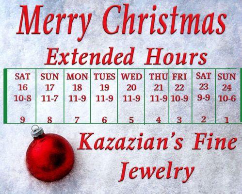 EXTENDED HOURS OF SHOPPING