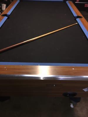 Pool table located in the break room