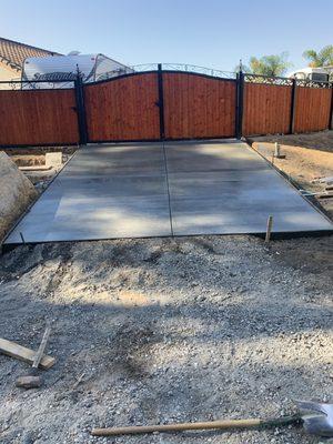 Concrete driveway