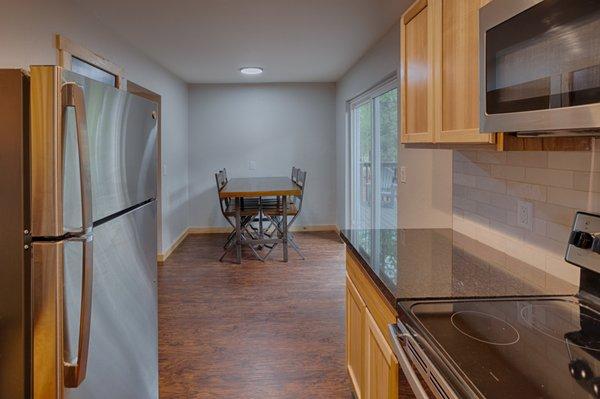 Kitchen/dining area--3 bedroom cabin.