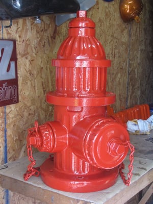 Hydrant coated and placed in a 911 Memorial