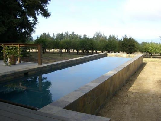 Raised pool for residence in Sebastopol, CA