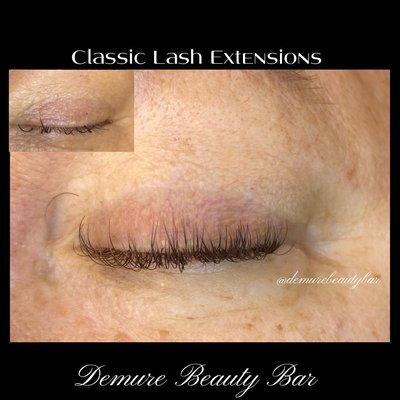 Doll eye classic lash extensions