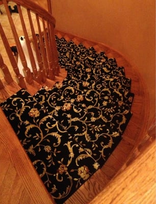 Let us custom make a runner for your grand entrance staircase.