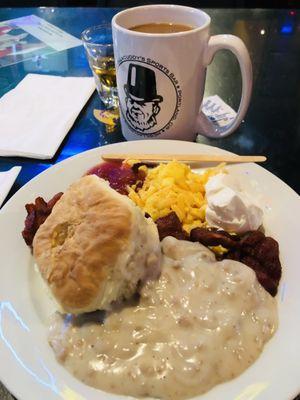 Breakfast bar and coffee, Sunday.