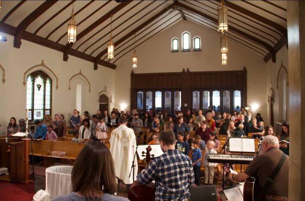 The inside of the church during service(Facebook photo)