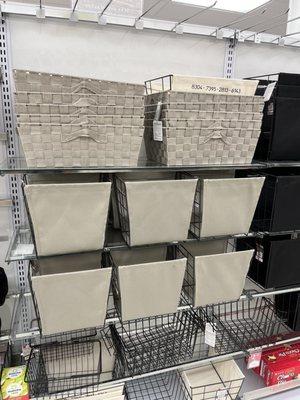 Weaved basket organizers