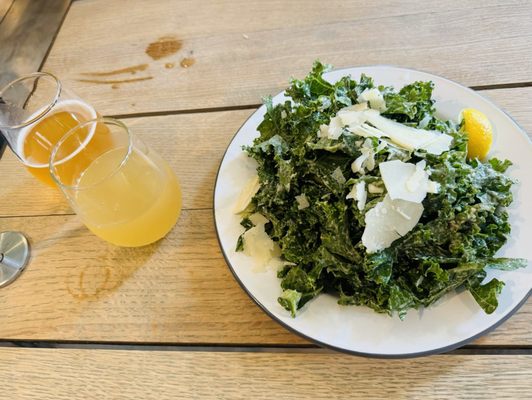 Kale and two ciders