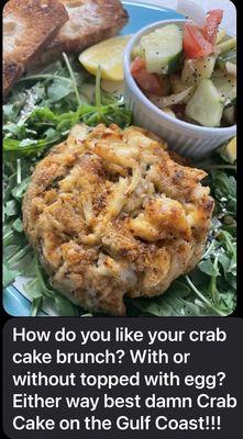 Award-winning crab cakes are the best in the area! Absolutely delicious!