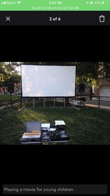 Movie and videos in the park