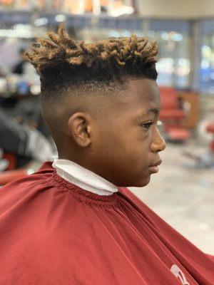 Medium skin fade with a line up!