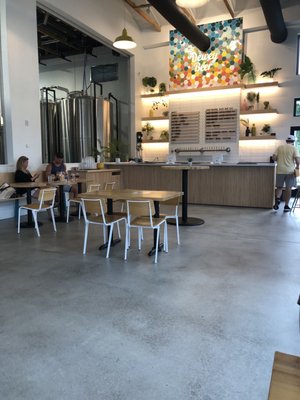 Bar area with drink menu